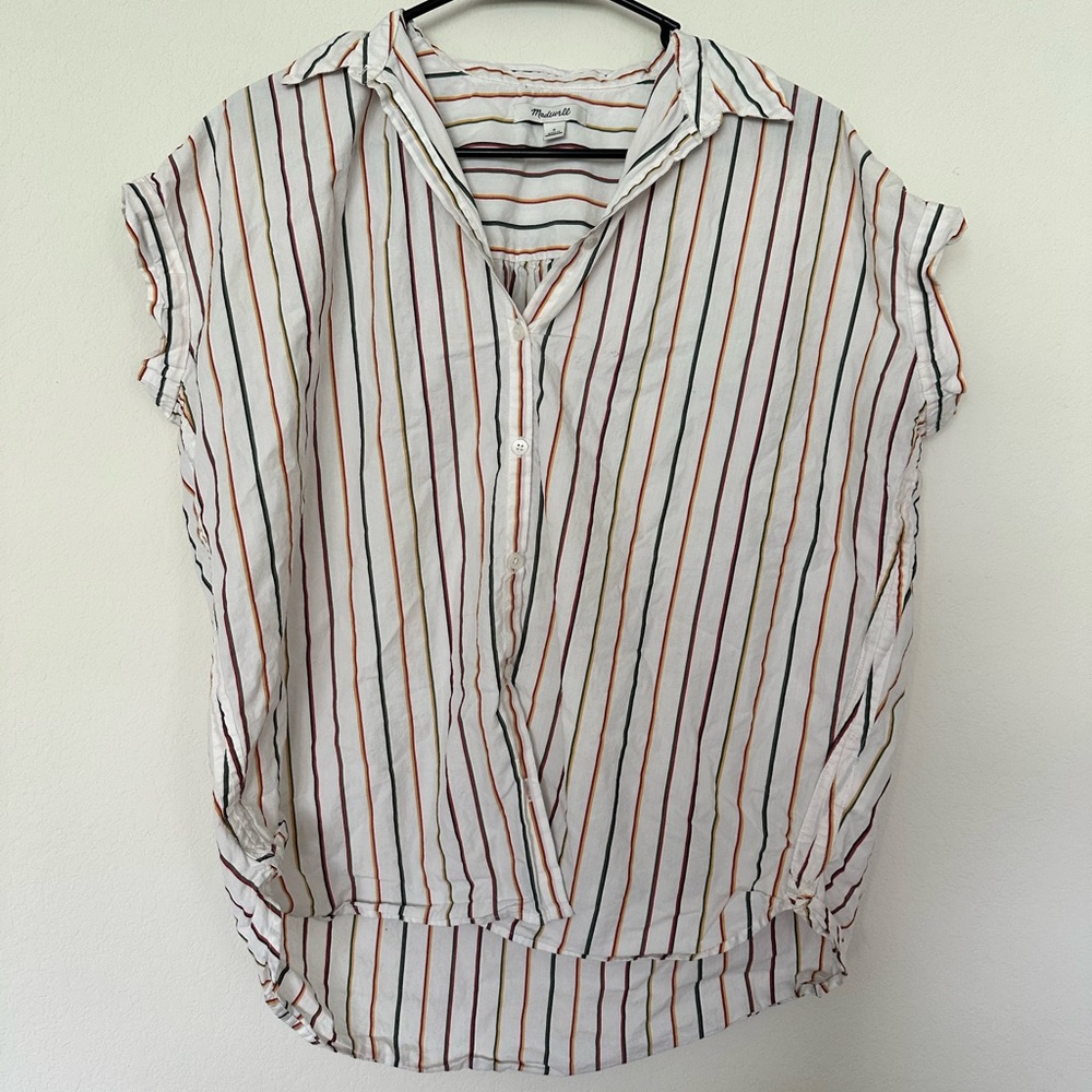 Madewell Size Small Button Up stripped Shirt